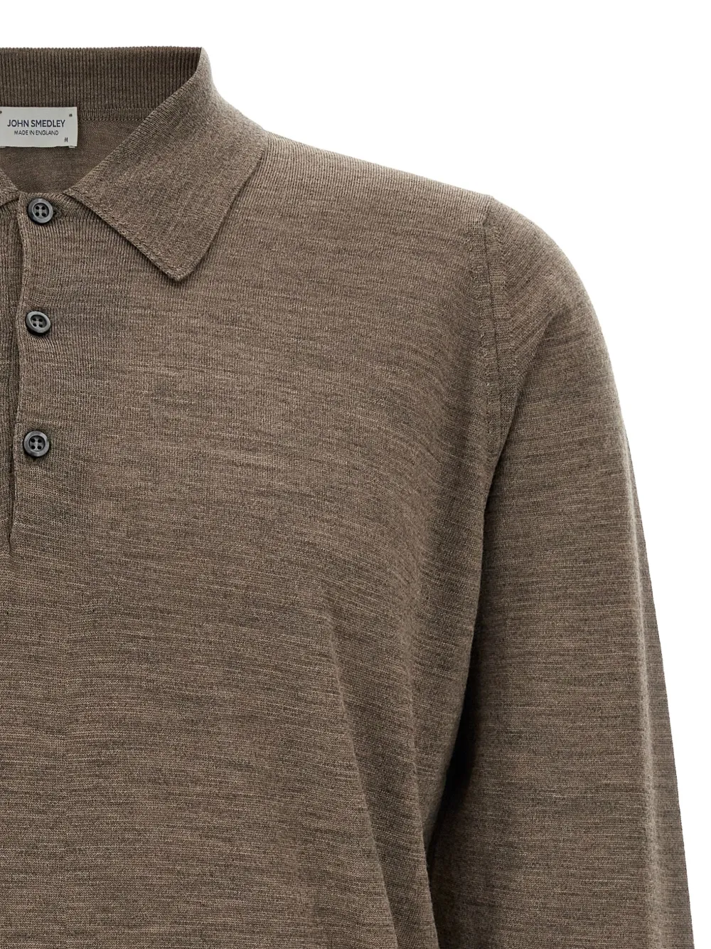 John Smedley polo-neck cuffed-sleeve sweater Bruin