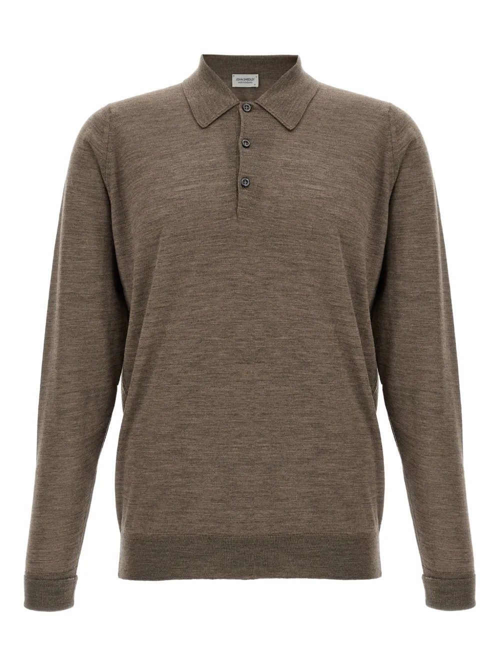 John Smedley polo-neck cuffed-sleeve sweater Bruin