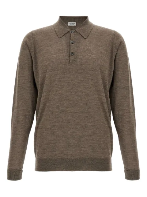 John Smedley polo-neck cuffed-sleeve sweater