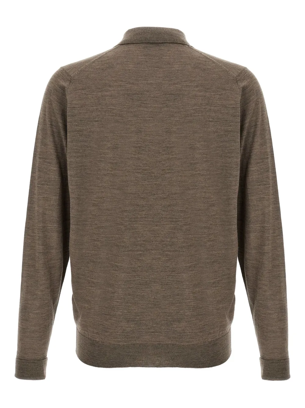 John Smedley polo-neck cuffed-sleeve sweater - Bruin