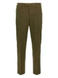 PT Torino hook-zip flat-front trousers - Green