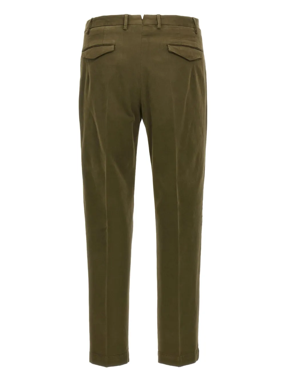PT Torino hook-zip flat-front trousers - Groen