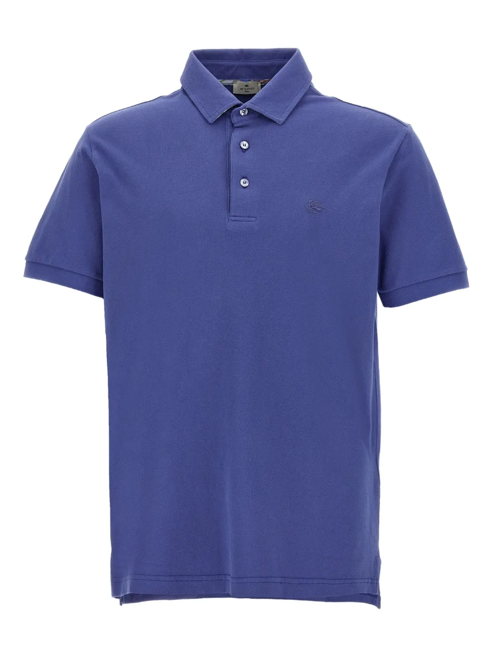 ETRO paisley-print button polo shirt Blauw