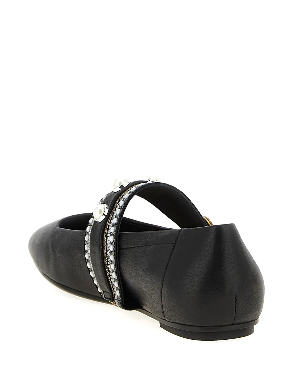 PINKO embellished-buckle ballet flats Black