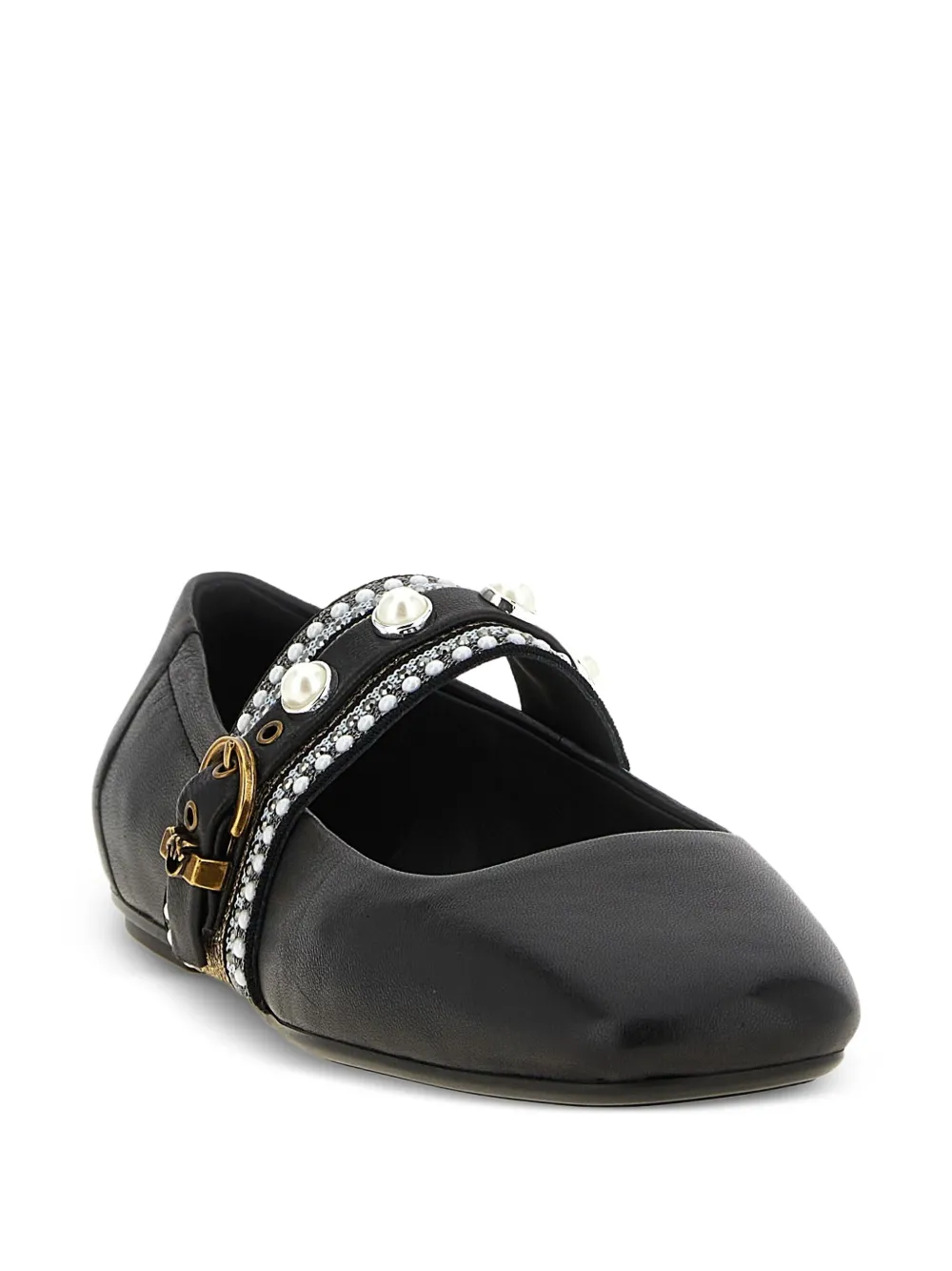PINKO Ballerina's met verfraaide gesp Zwart