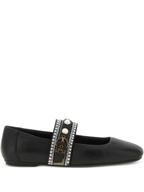 PINKO embellished-buckle ballet flats