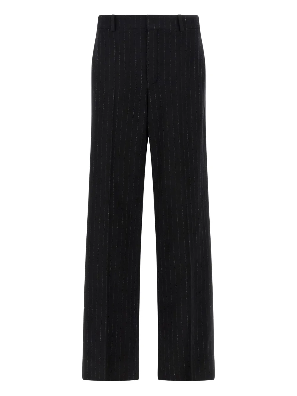 Saint Laurent pinstripe-pattern wool-cashmere blend trousers Zwart