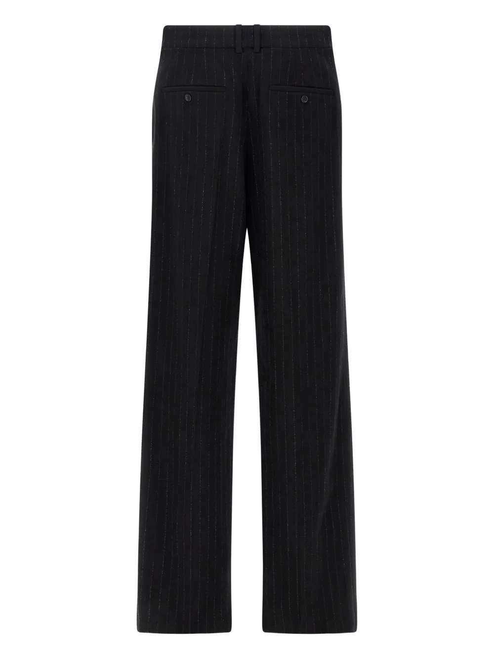 Saint Laurent pinstripe-pattern wool-cashmere blend trousers - Zwart