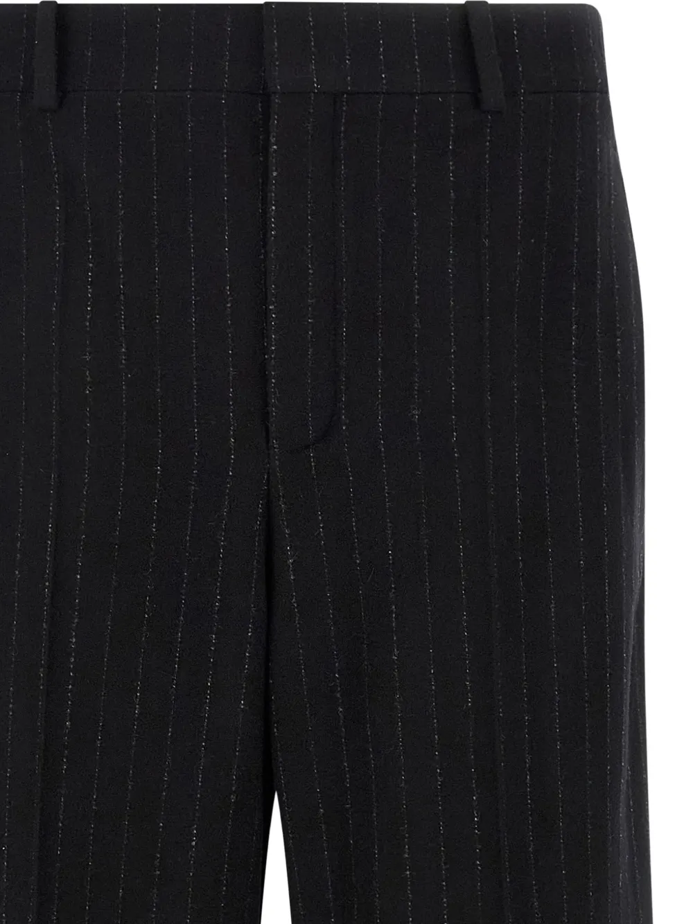 Saint Laurent pinstripe-pattern wool-cashmere blend trousers Zwart