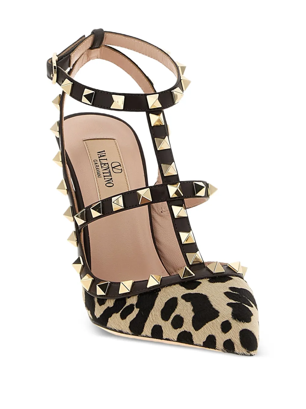 Valentino Garavani 100mm Rockstud T-strap pumps | Heeled Pumps | Image 2