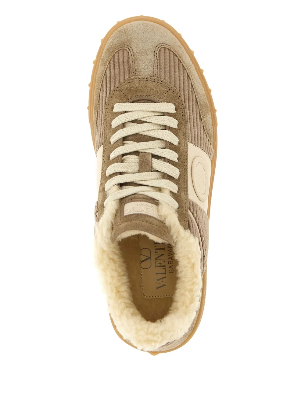 Valentino Garavani Upvillage ribbed-velvet sneakers Brown