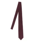 Barba jacquard polka-dot tie - Red