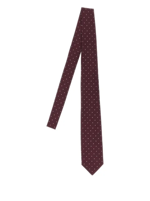Barba jacquard polka-dot tie