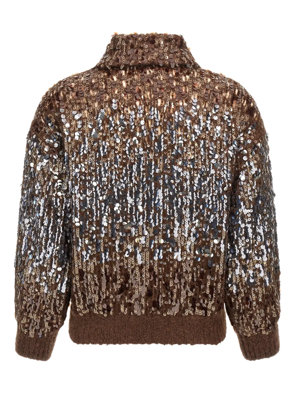 Brunello Cucinelli Vest met pailletten Bruin