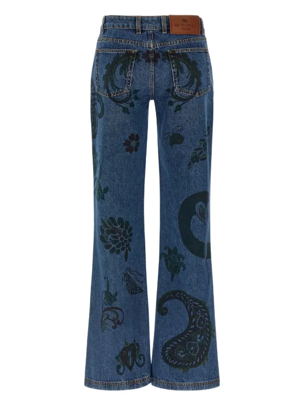 ETRO Paisley Print Jeans | Blue | FARFETCH