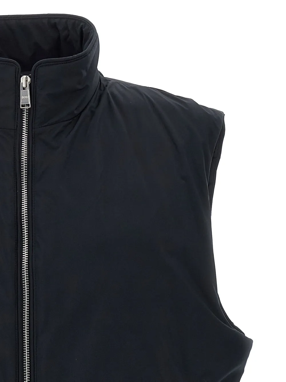 BOSS padded high-neck waistcoat Blauw