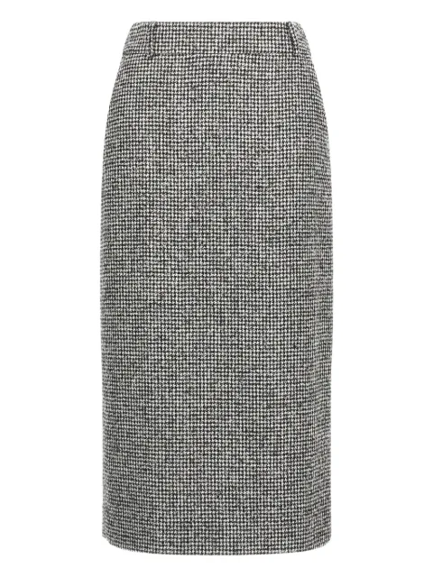 Ermanno Scervino houndstooth-pattern midi skirt