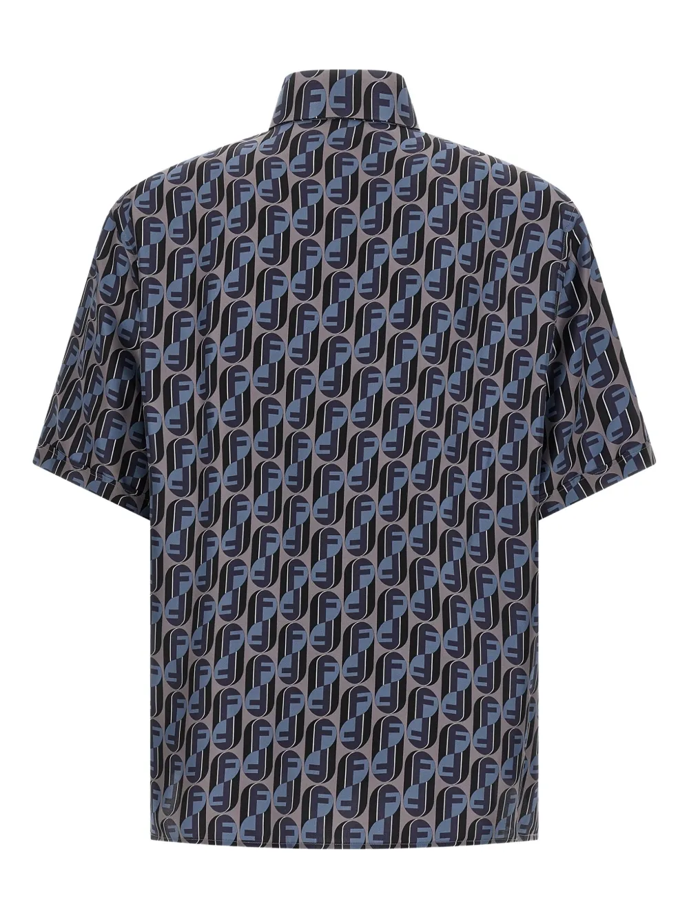 FENDI silk short-sleeve shirt - Blauw