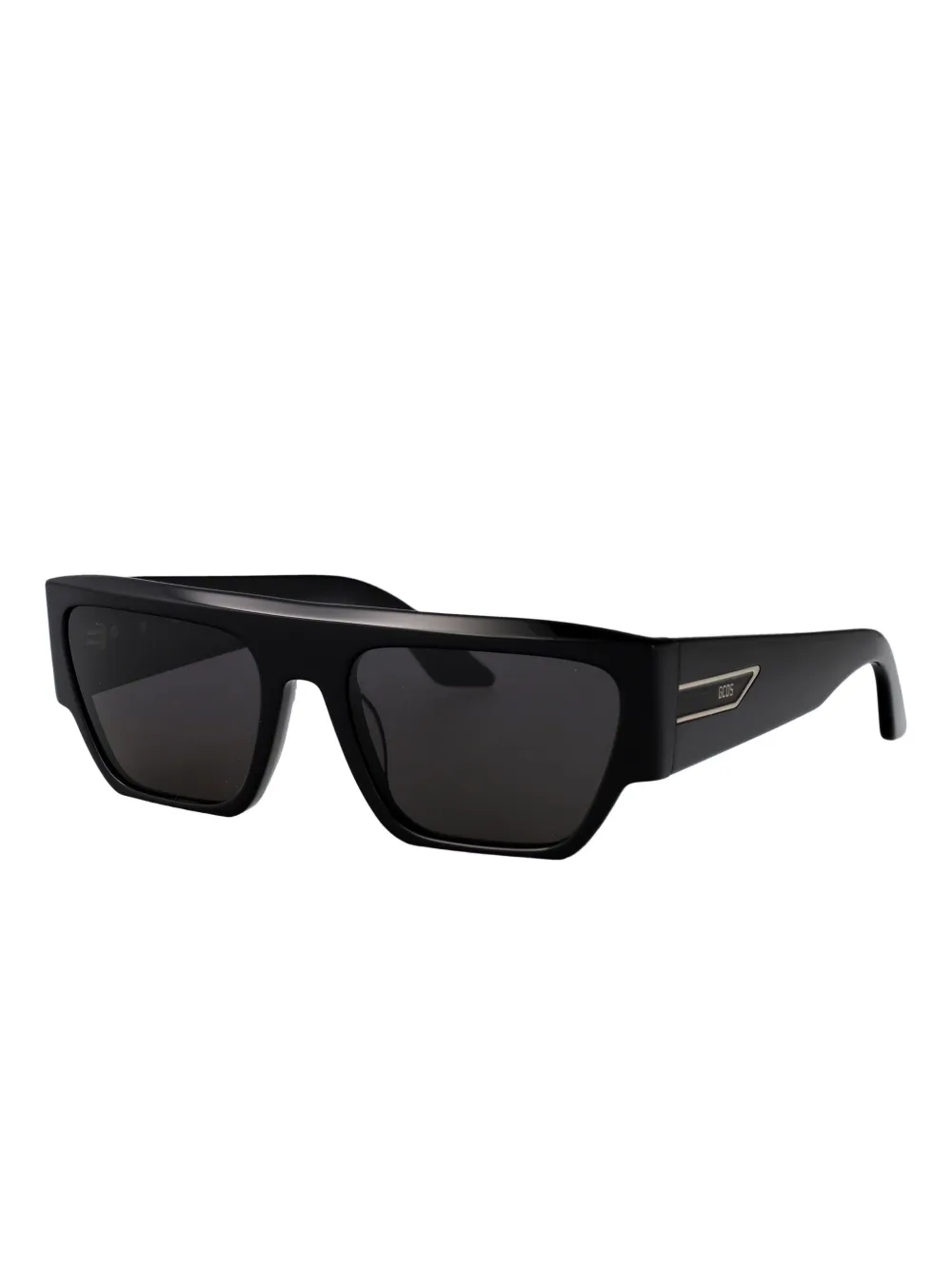 GCDS rectangle-frame sunglasses Zwart
