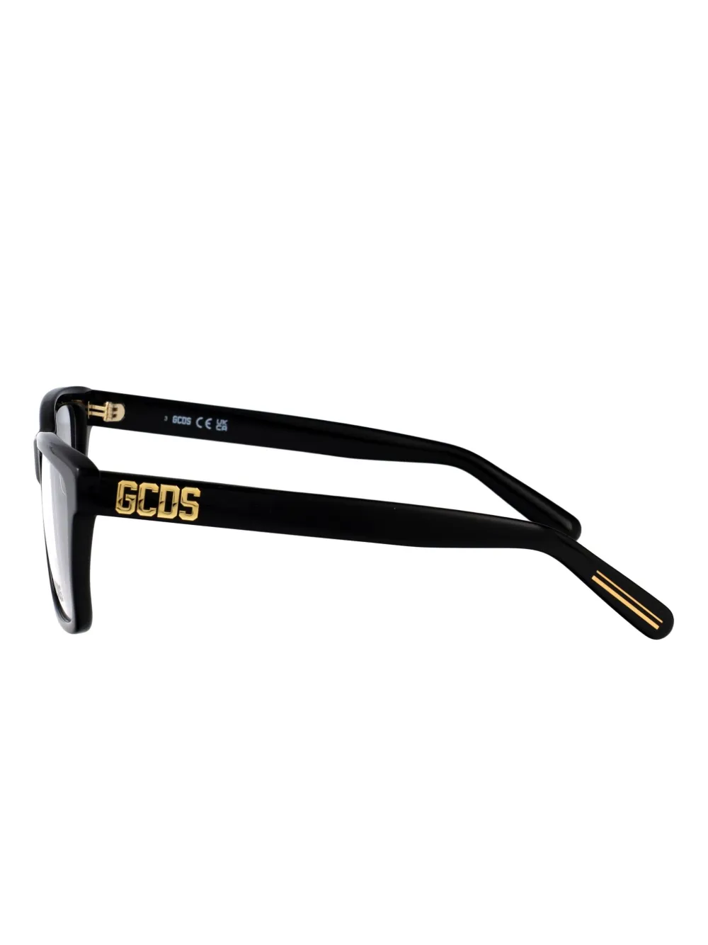 GCDS rectangle-frame glasses Zwart