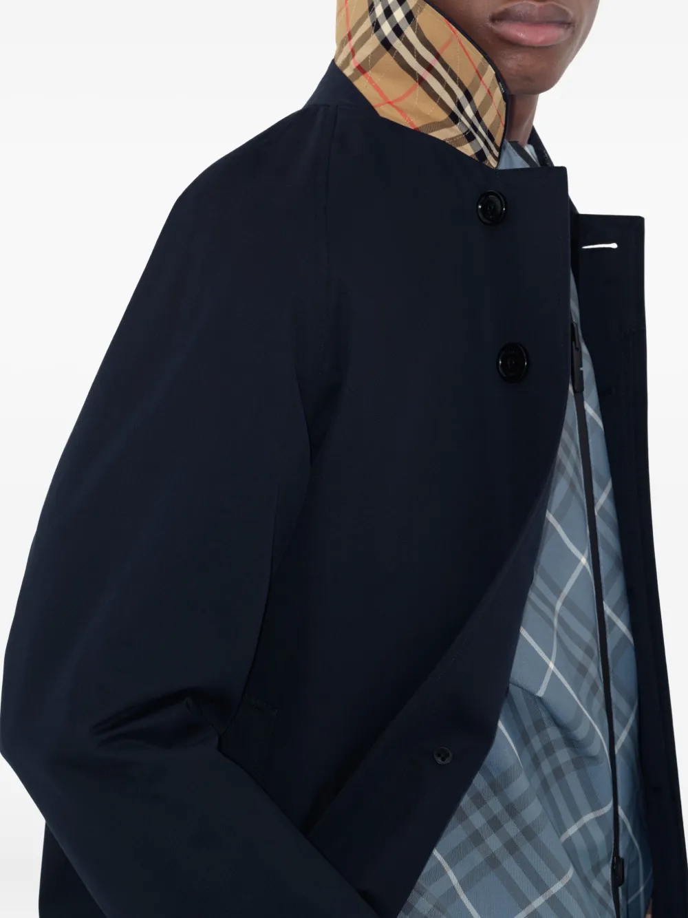 Burberry Camden jas met raglan mouwen Blauw