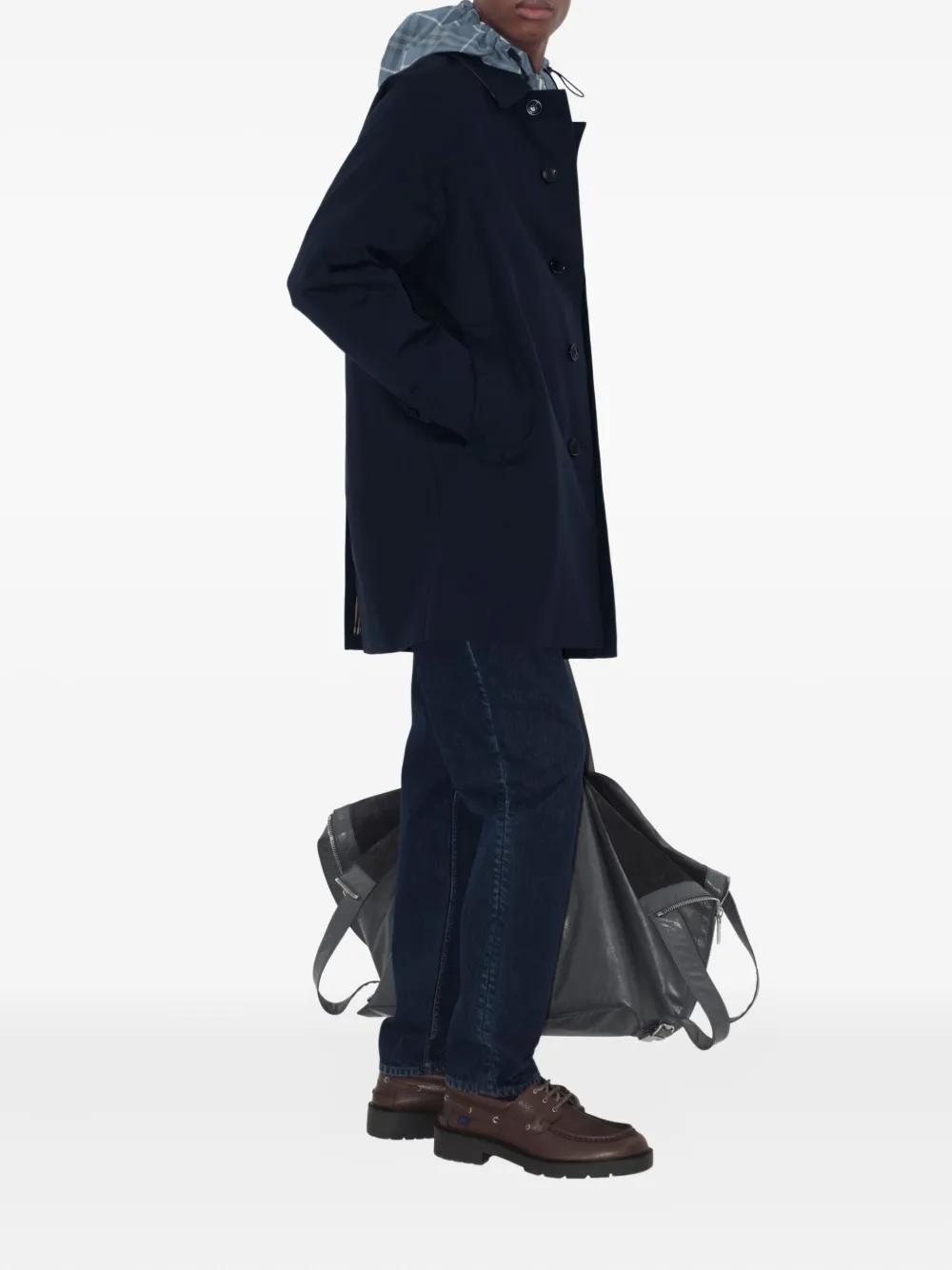 Burberry Camden jas met raglan mouwen Blauw