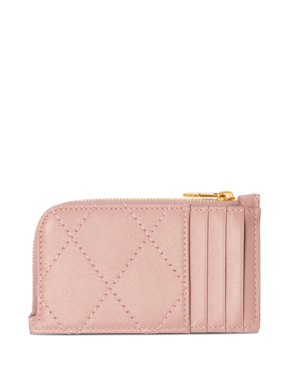 Burberry Gewatteerde pasjeshouder met Equestrian Knight-stempel - Roze
