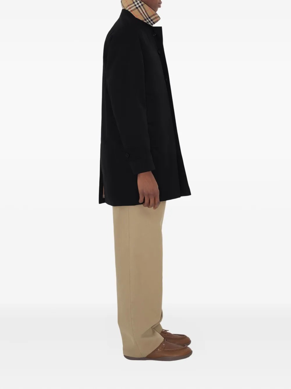 Burberry Katoenen trenchcoat met raglan mouwen Zwart