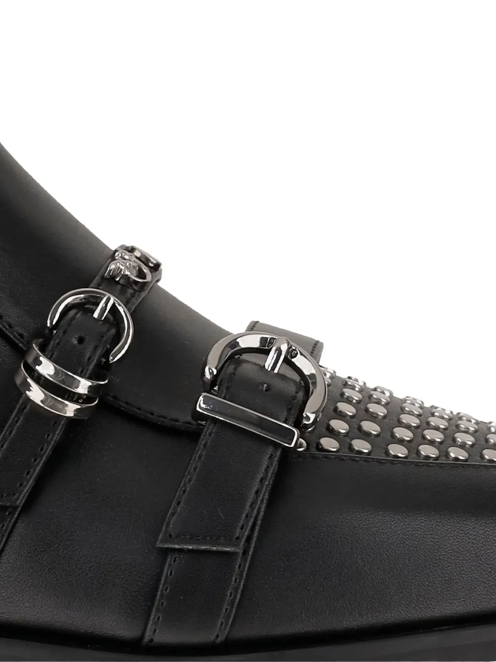 PINKO buckle-detail pointed-toe boots Black
