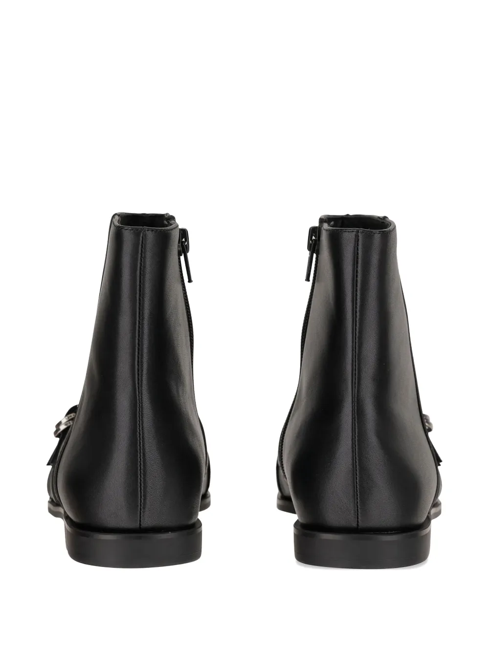 PINKO buckle-detail pointed-toe boots Black