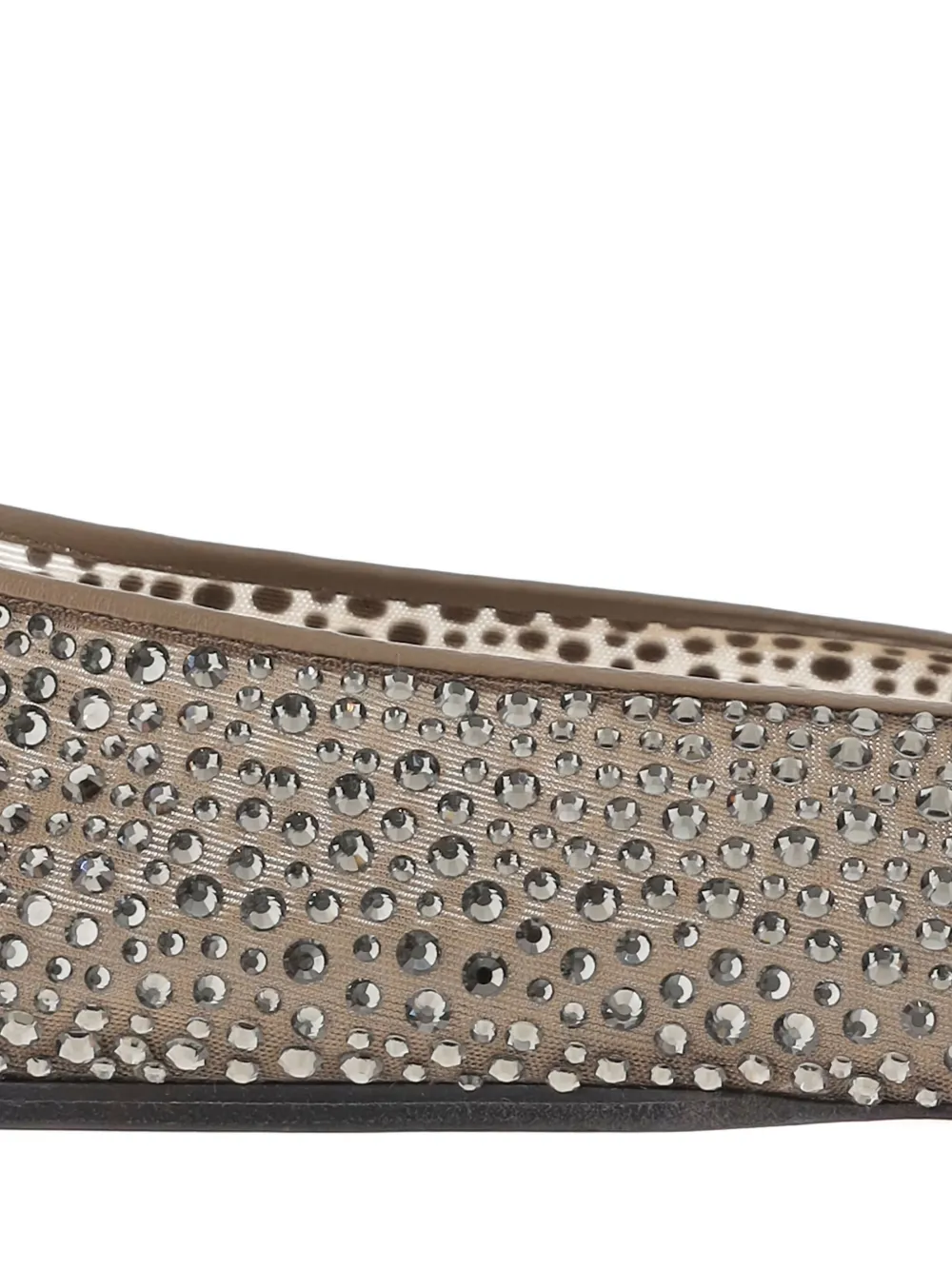 Le Monde Beryl Ballerina's met kristallen Beige