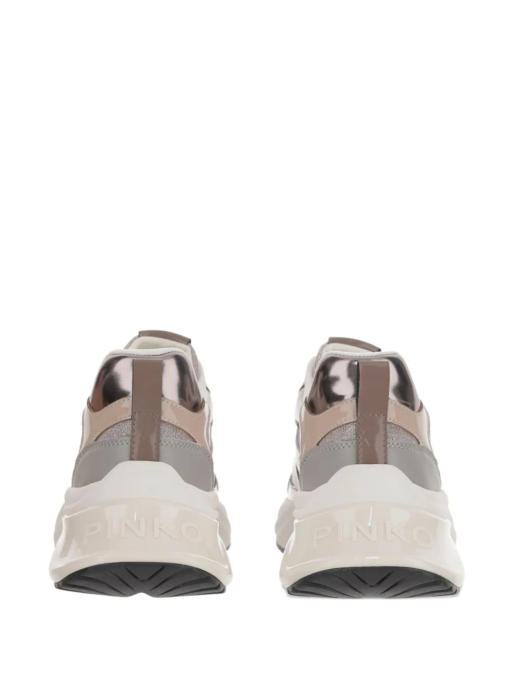 PINKO Sneakers met metallic vlakken Bruin