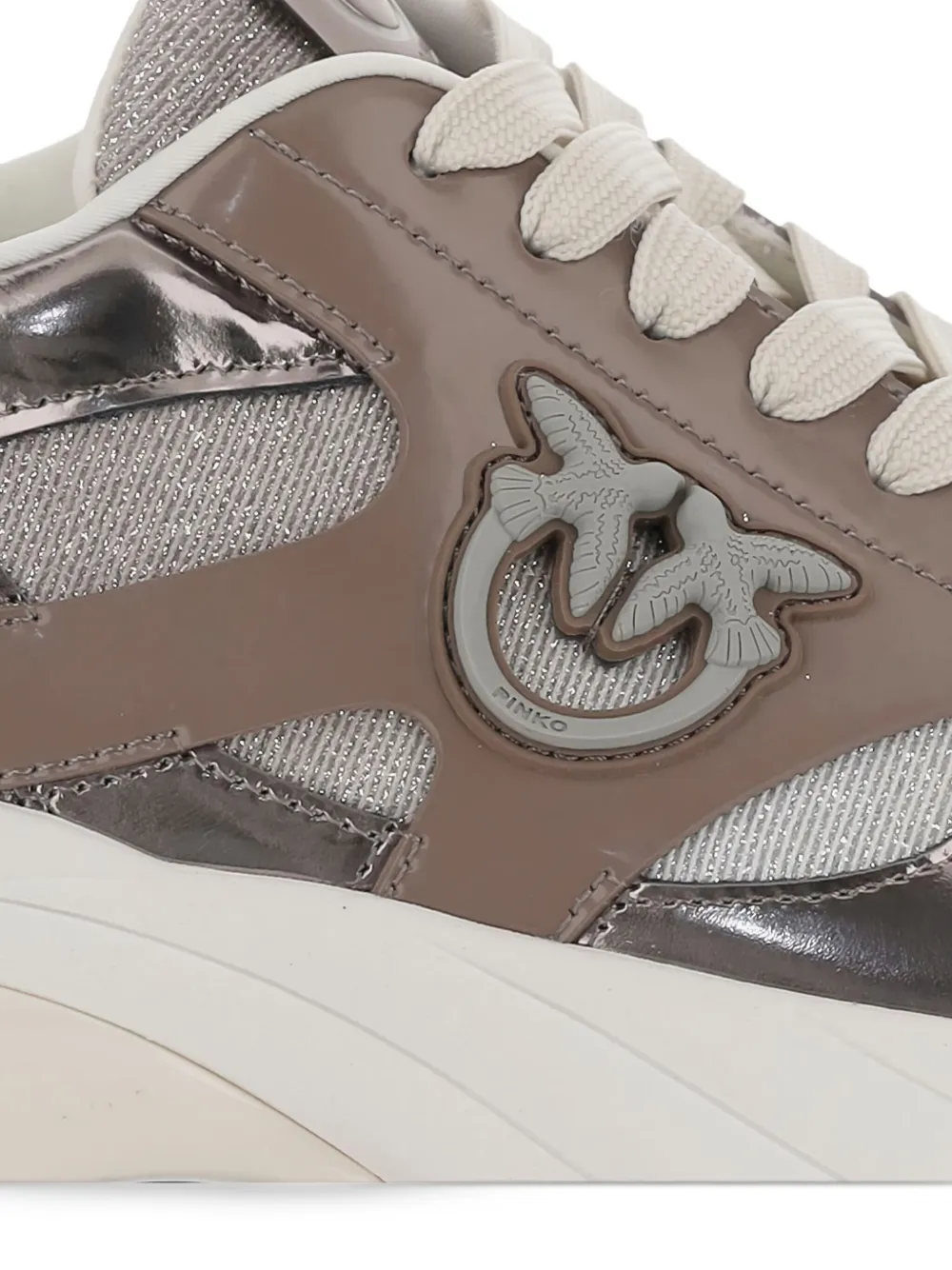 PINKO Sneakers met metallic vlakken Bruin