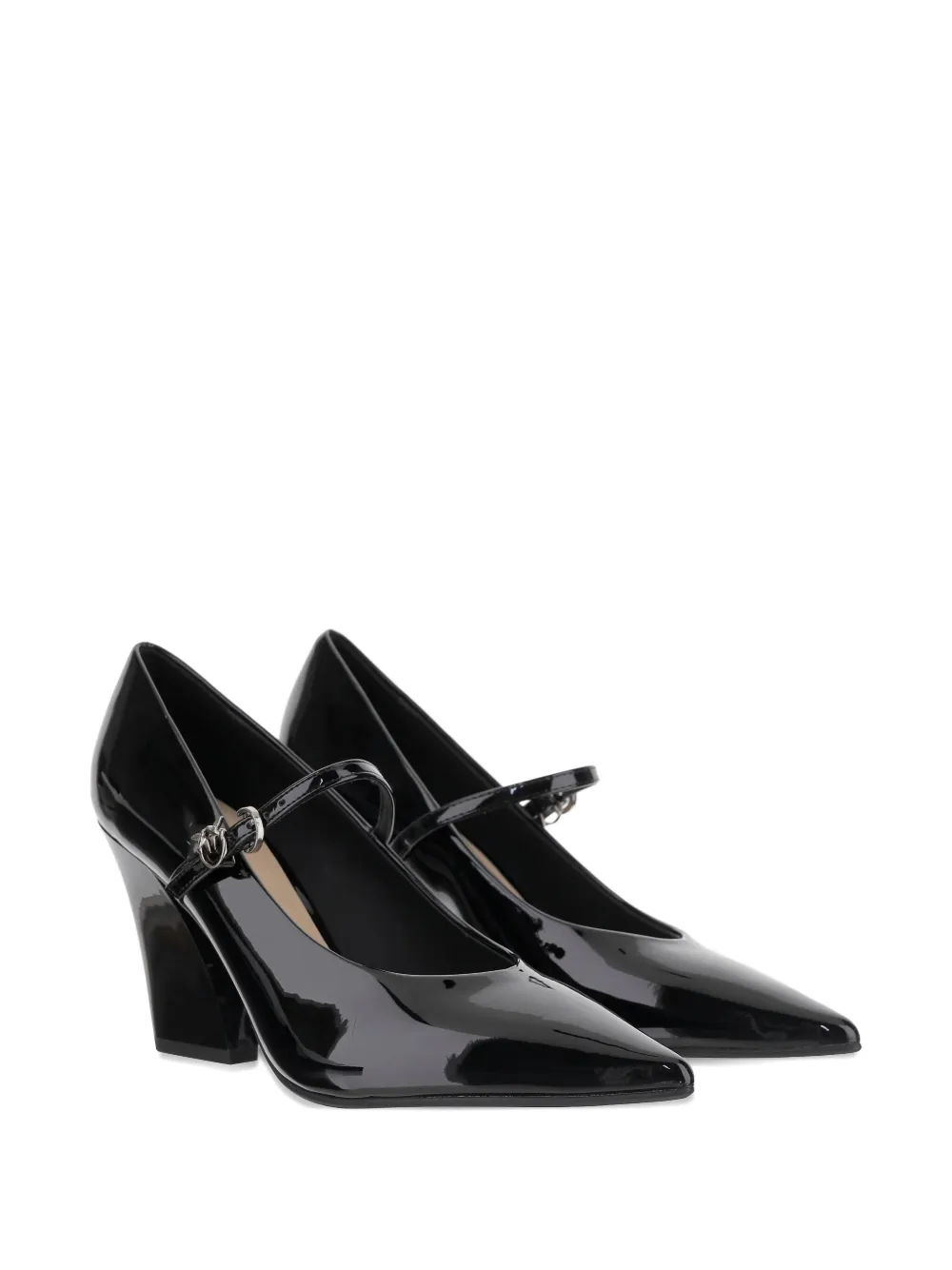 PINKO 80mm pointed-toe buckle pumps Black