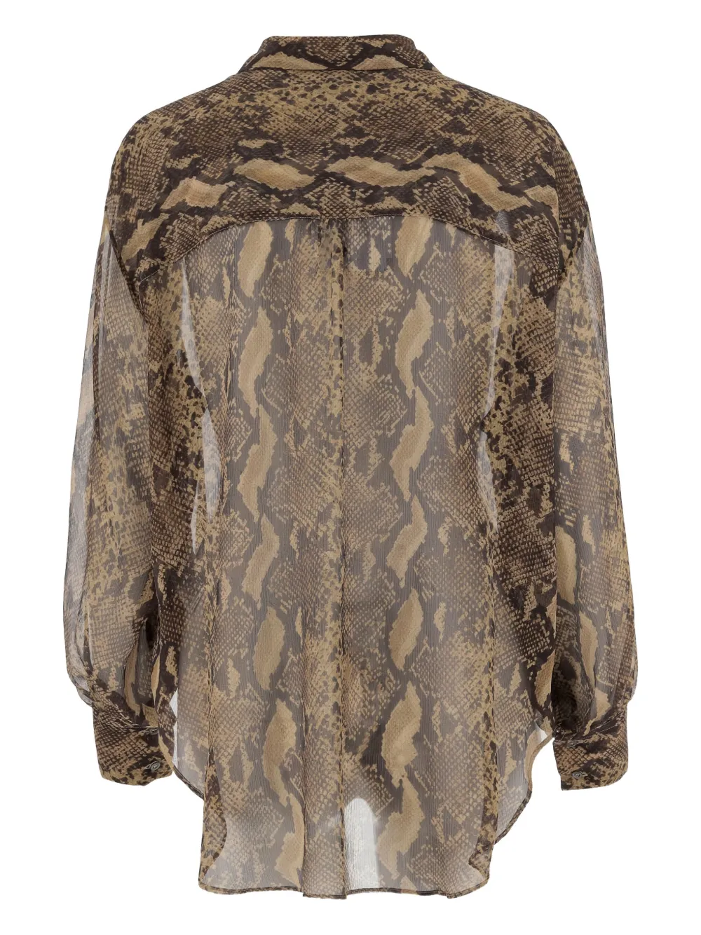 ASPESI python-print buttoned shirt - Bruin
