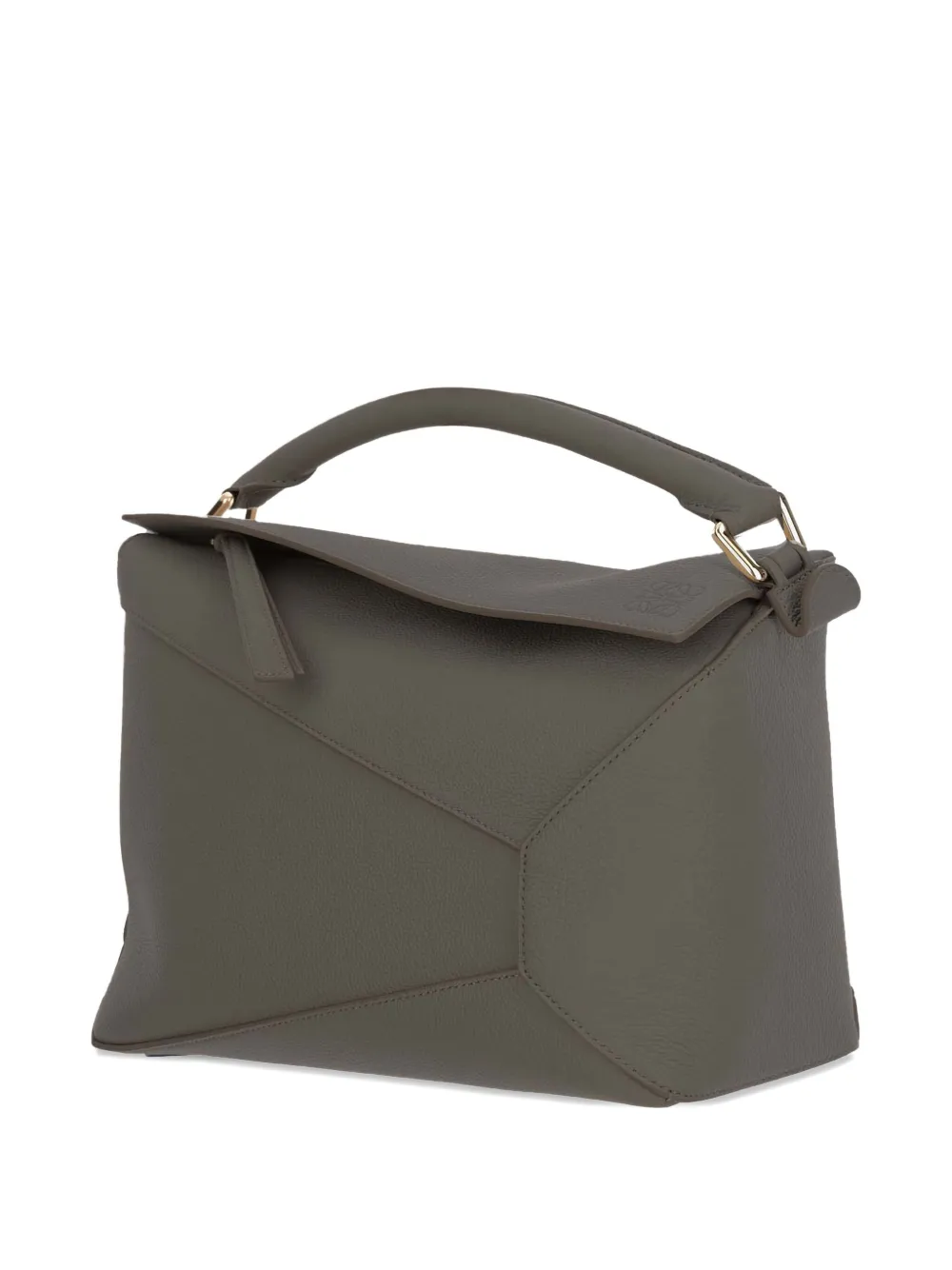 LOEWE Mini-shopper met logo-reliëf en handvat Groen