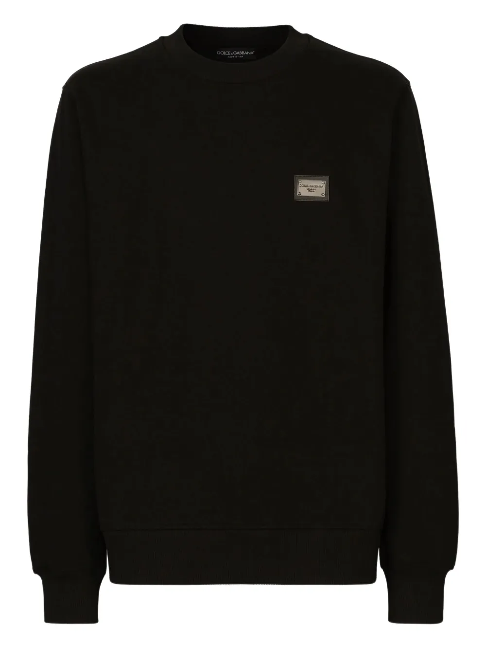 Dolce & Gabbana Logo-plaque Sweatshirt In Black