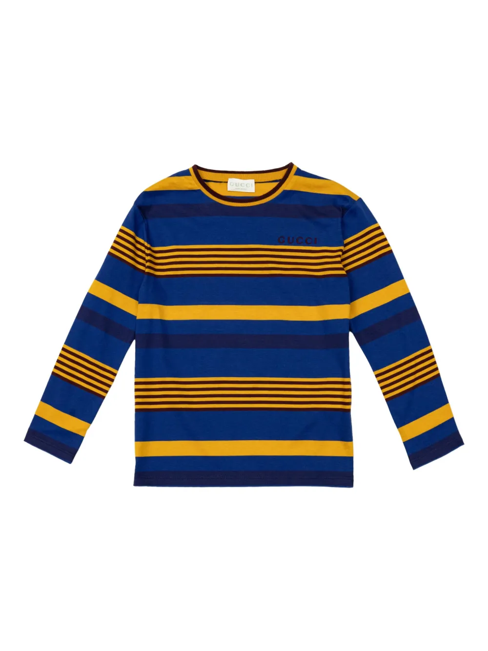 Gucci Kids Gestreept T-shirt met lange mouwen Blauw