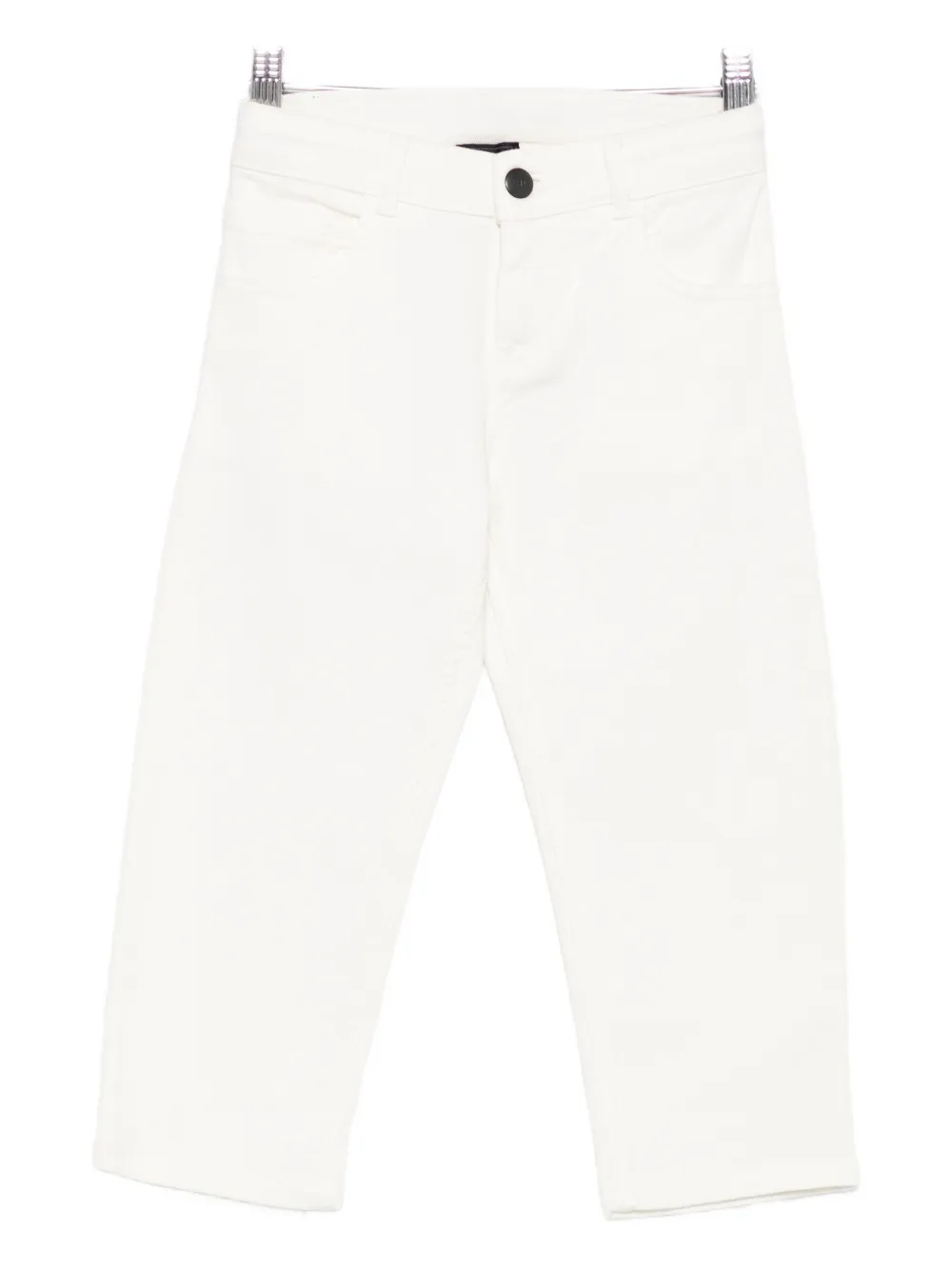 Fay Logo-patch Trousers In White