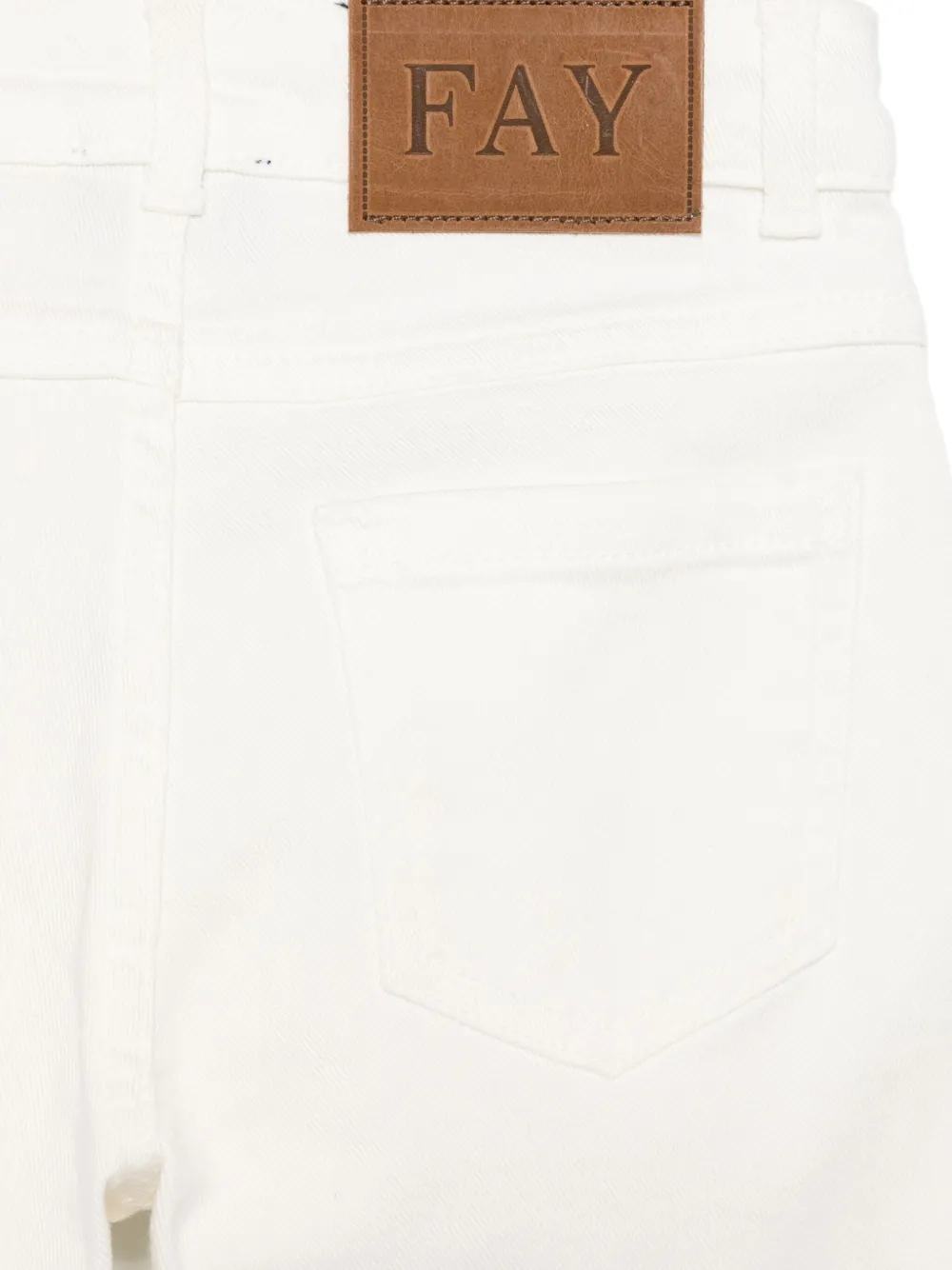 Fay Kids Broek met logopatch Wit