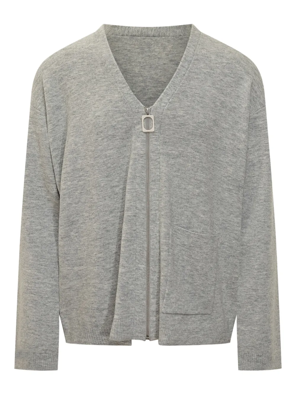 JW Anderson zip-up V-neck cardigan - Grey