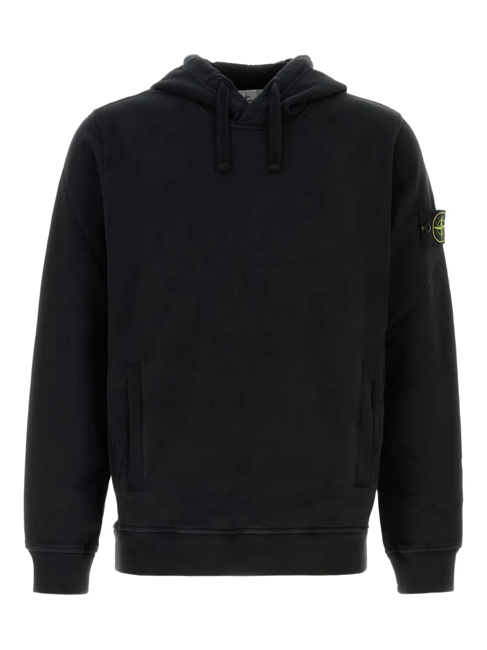 Stone Island 6100062 katoenen sweater met capuchon Zwart