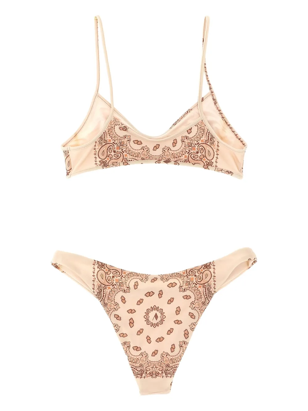 The Attico paisley-print bikini Pink