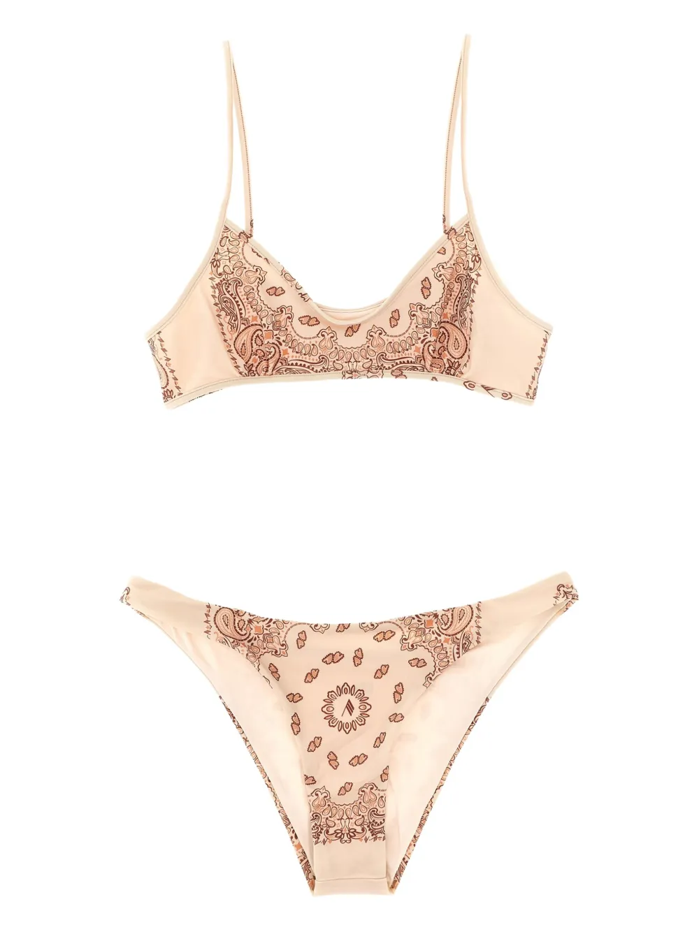 The Attico paisley-print bikini Pink