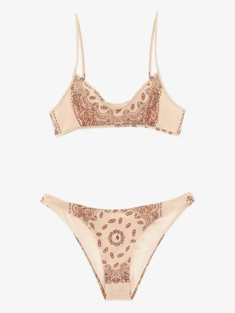 The Attico paisley-print bikini