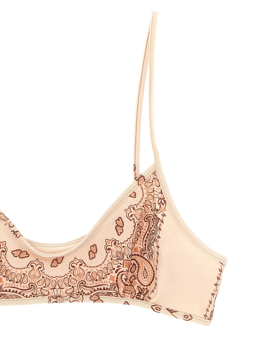 The Attico paisley-print bikini Pink
