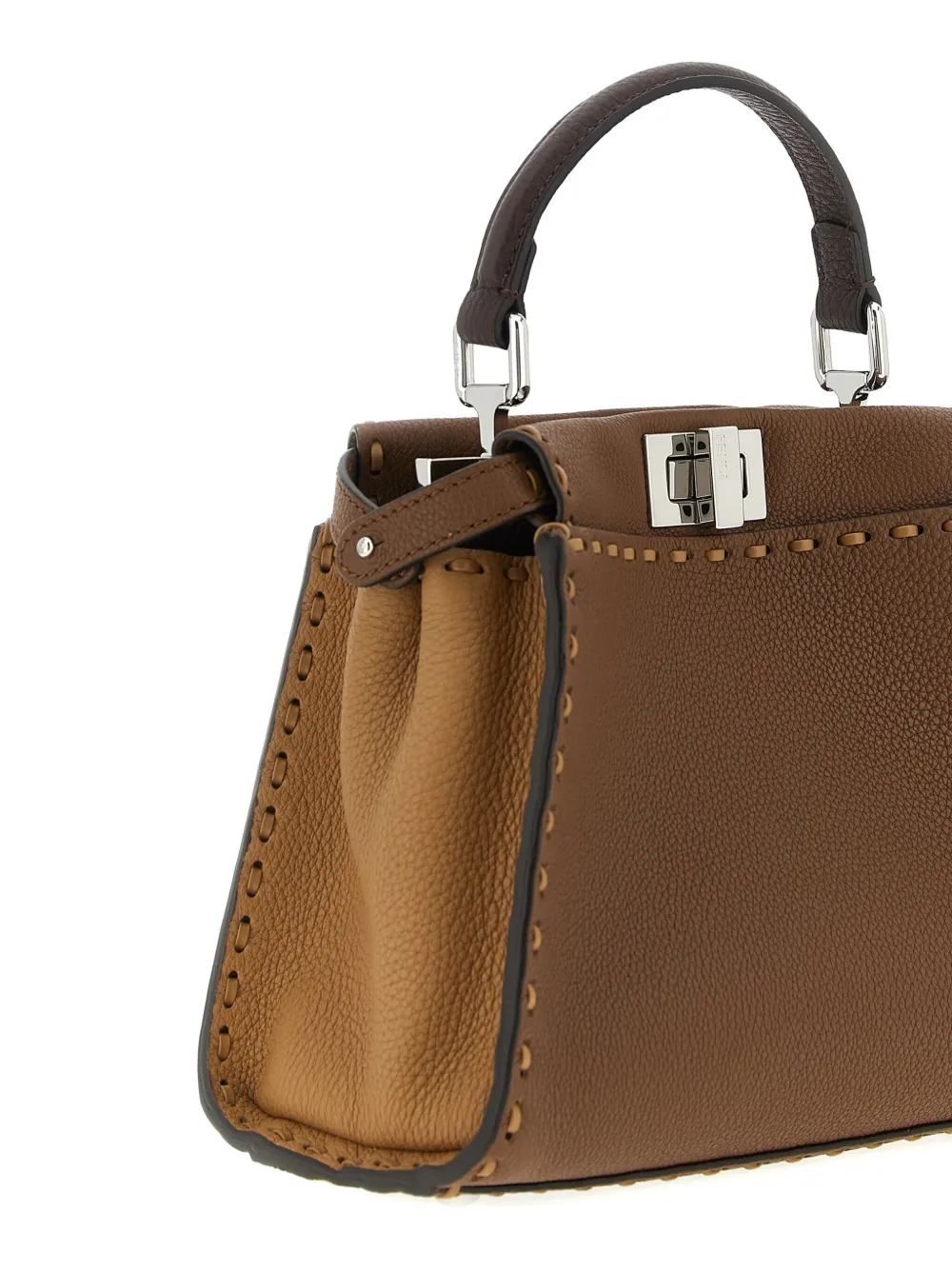 FENDI Peekaboo Selleria handtas Bruin