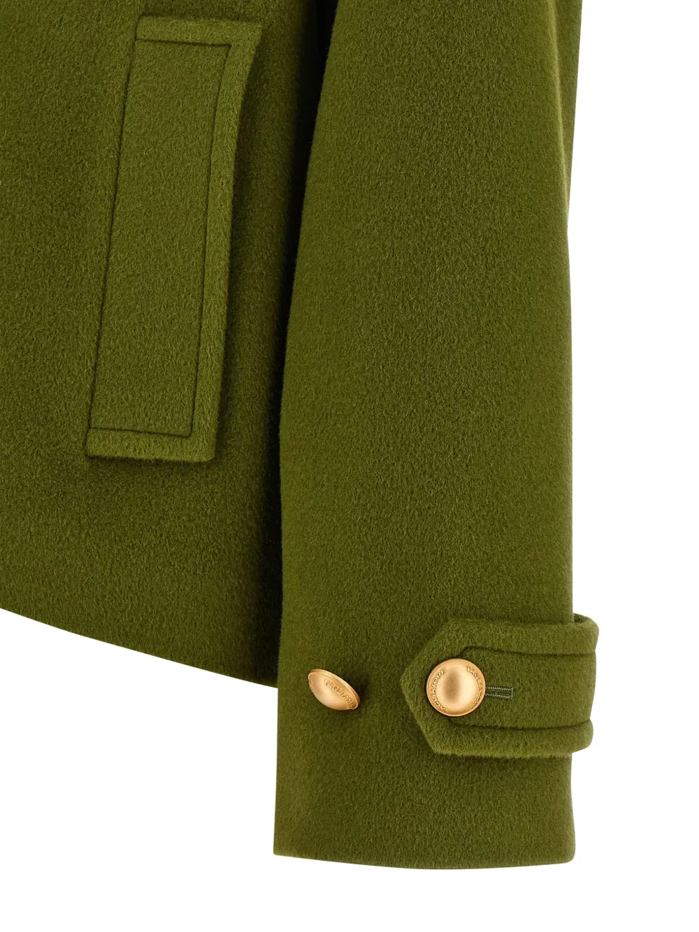 Tagliatore Jas met dubbele rij knopen van mohair-wolblend Groen