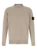 Stone Island logo-badge crew-neck sweater - Neutrals