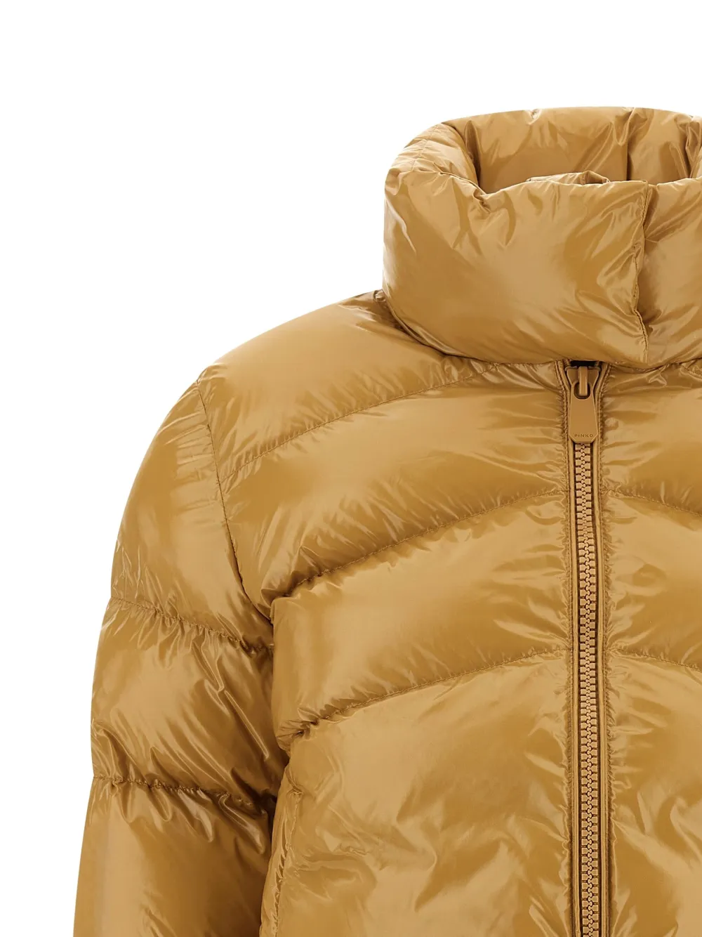 PINKO Microco donsjack met hoge hals Geel
